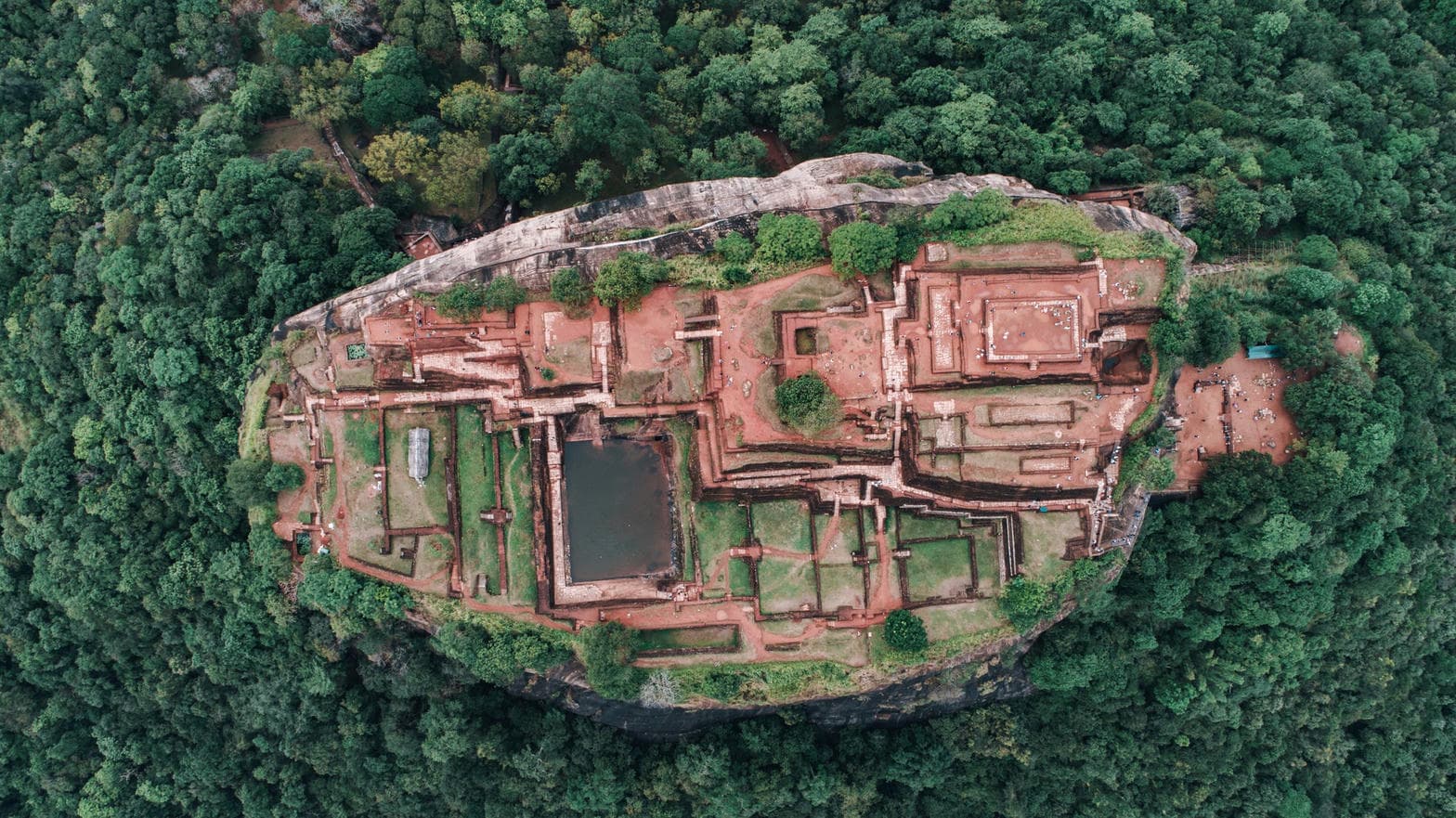Sigiriya Rock fortress from above