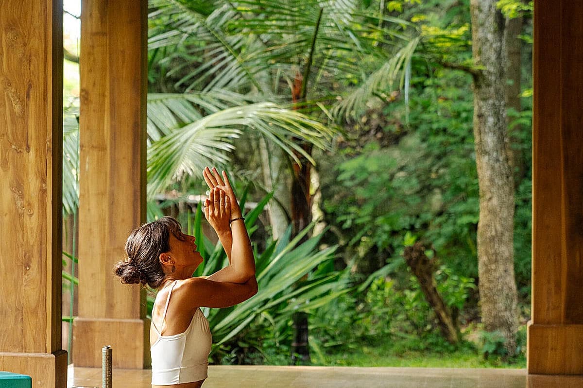 Yoga pavilion overlooking the hills, Sri Lanka