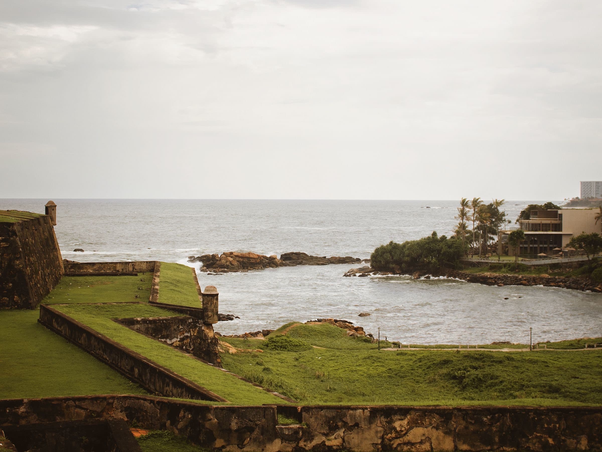 Galle Fort’s coastal ramparts overlooking the Indian Ocean