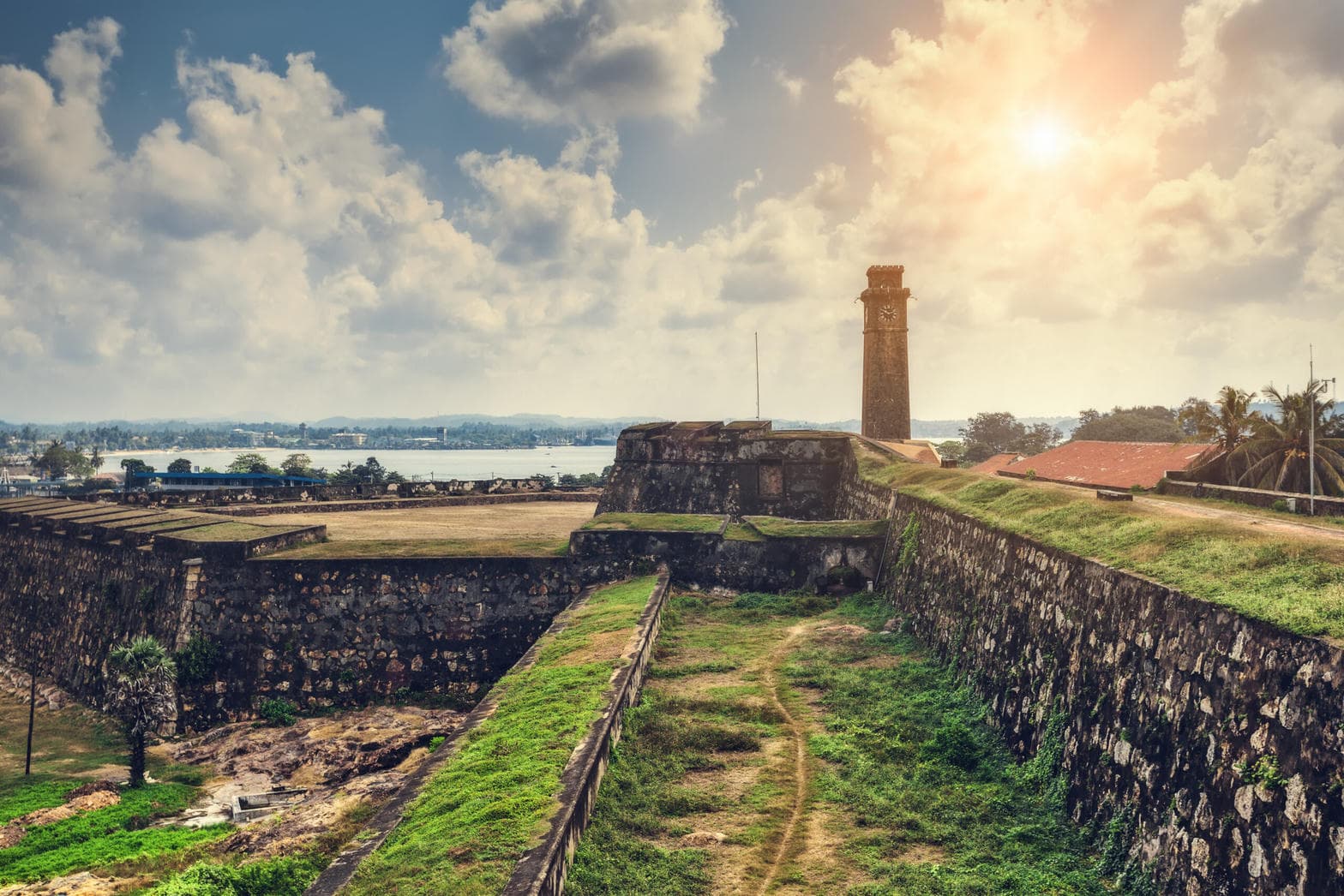 Galle Fort ramparts and clock tower